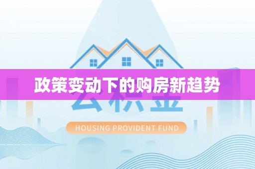 芷江政策变动下的购房新趋势